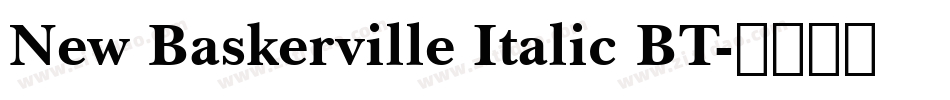 New Baskerville Italic BT字体转换
